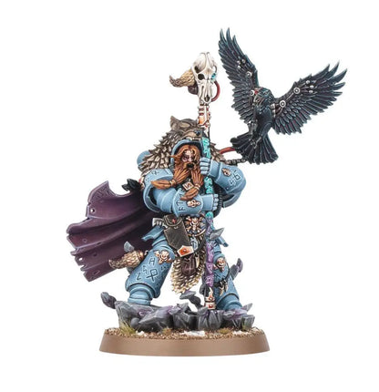 Space Wolves Njal Stormcaller miniature as a high rune priest for Warhammer space wolves