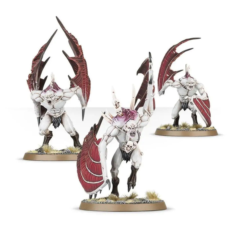 Warhammer SPEARHEAD CHARNEL WATCH crypt flayers miniatures on round bases with demonic wings