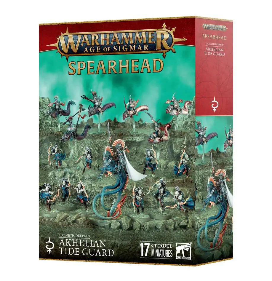Warhammer Age of Sigmar Ideneth Deepkin Akhelian King and Ishlaen Guard miniature set