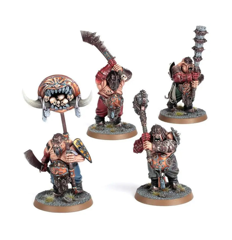 Ogor Mawtribes Ogor Glutton miniatures with round bases from Warhammer SPEARHEAD Scrapglutt