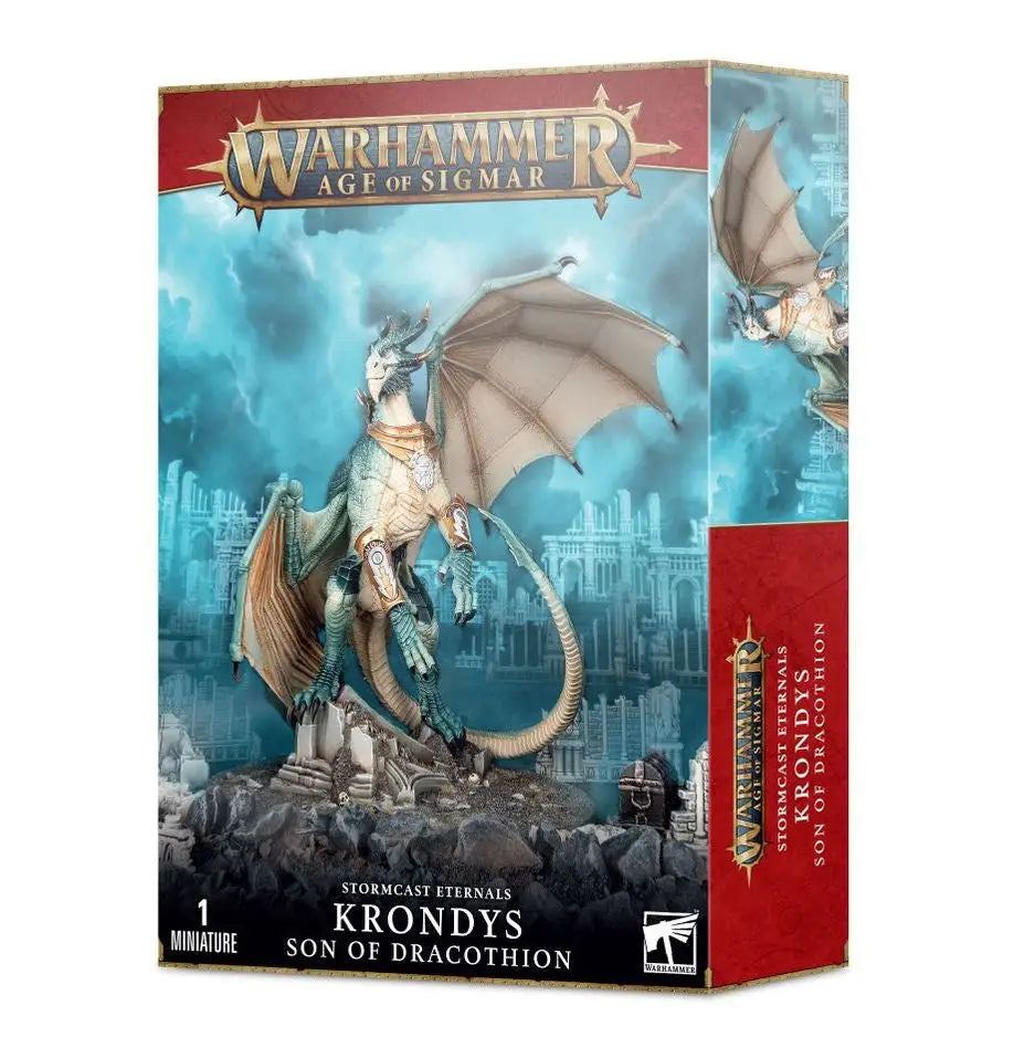 Warhammer Age of Sigmar Krondys Son of Dracothion miniature kit for Stormcast Eternals display