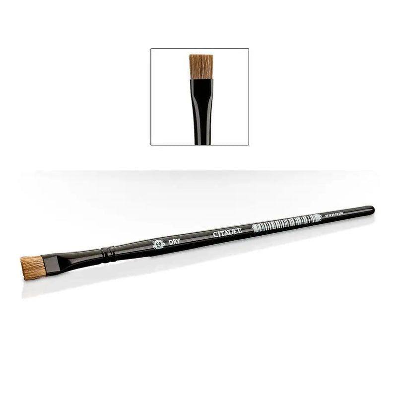 Warhammer Synthetic Medium Drybrush with Citadel drybrush and black handle for painting
