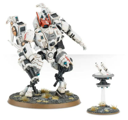 Dynamic XV86 Coldstar Battlesuit with mechanical limbs in red and white armor