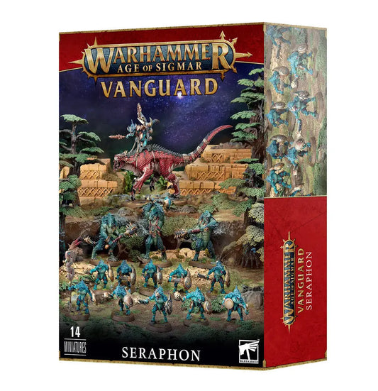 Warhammer Age of Sigmar Vanguard Seraphon box with Saurus Oldblood miniatures for great plan