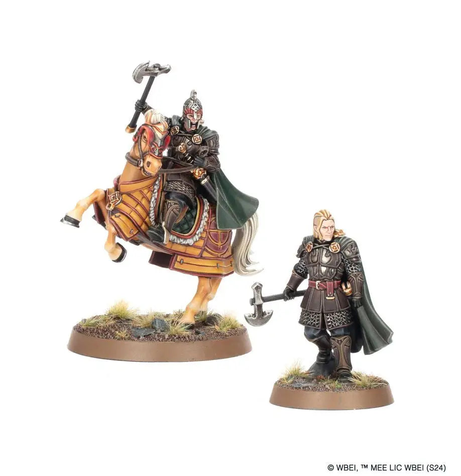 Mounted and dismounted warrior miniatures from The Lord of the Rings by Middle-earth Enterprises