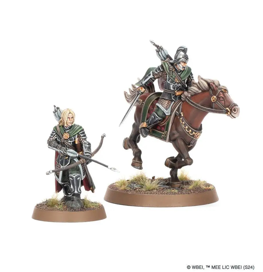 Two fantasy warriors in medieval armor from Warhammer: WAR OF THE ROHIRRIM battle