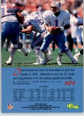 Warren Moon - 1993 Pro Line Live - #101 - Football