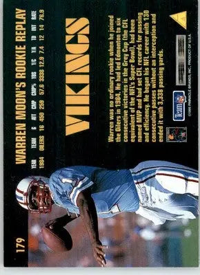 Warren Moon - 1995 Pinnacle Club Collection - #179 - Football - Football Card Single