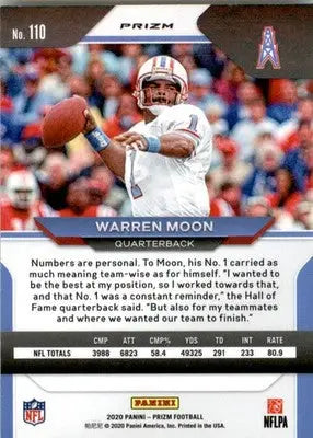 Warren Moon - 2020 Panini Prizm - #110 - Prizm Football - Football Card Single