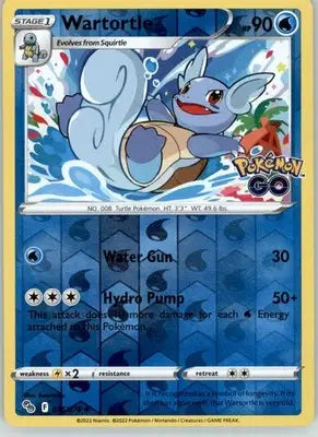 Wartortle - Pokemon GO - 016/078 - Reverse Holo LP Pokemon - Pokémon Card Single