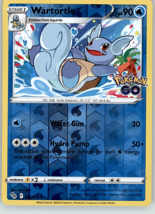 Wartortle - Pokemon GO - 016/078 - Reverse Holo LP Pokemon - Pokémon Card Single