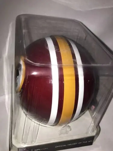 Maroon Washington Redskins Riddell official mini helmet with gold and white stripes