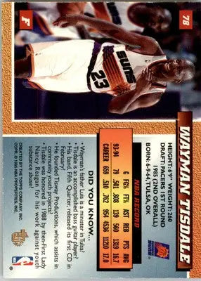 Wayman Tisdale - 1994-95 Topps Embossed - #78 - Basketball - Basketball Card Single