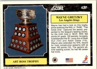 Wayne Gretzky - 1991-92 Score American - #427 - Hockey - Hockey Card Single