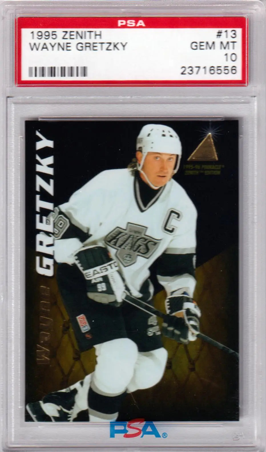 Graded Wayne Gretzky Pinnacle Zenith hockey card from Columbia Hobby, PSA 10 GEM MINT