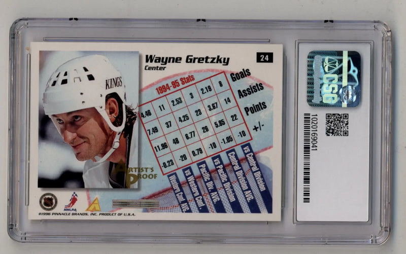 Wayne Gretzky 1995-96 Summit #24 Artist’s Proof CSG 9 Mint - Hockey Card Single