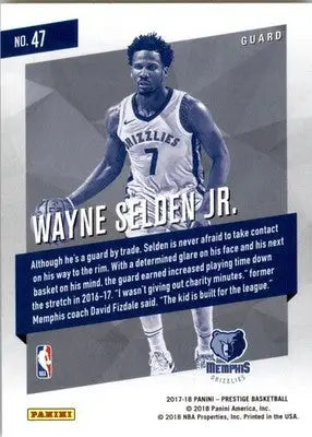 Wayne Selden Jr. - 2017-18 Panini Prestige - #47 - Micro Etch Rookies Orange - Basketball Card Single