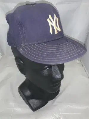 Wayne Tolleson NY Yankees Game Used (1986-1990) Autographed Baseball Cap Hat JSA - Sports Memorabilia