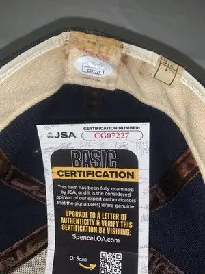 Wayne Tolleson NY Yankees Game Used (1986-1990) Autographed Baseball Cap Hat JSA - Sports Memorabilia