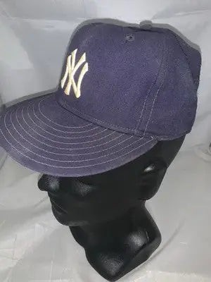Wayne Tolleson NY Yankees Game Used (1986-1990) Autographed Baseball Cap Hat JSA - Sports Memorabilia