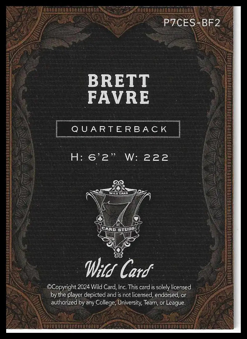 WC 7 Card Studs Promo SpadesCloudEx Rainbow White P7CES-BF2 Brett Favre #1/3
