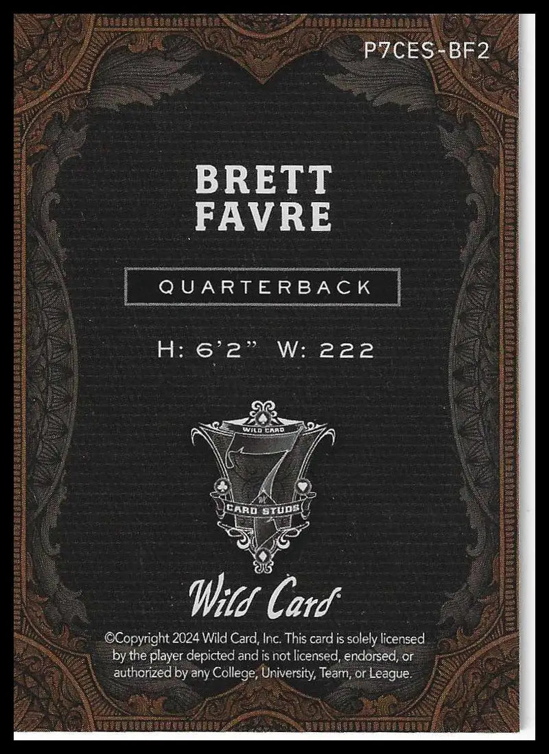 WC 7 Card Studs Promo SpadesCloudEx Rainbow White P7CES-BF2 Brett Favre #1/3