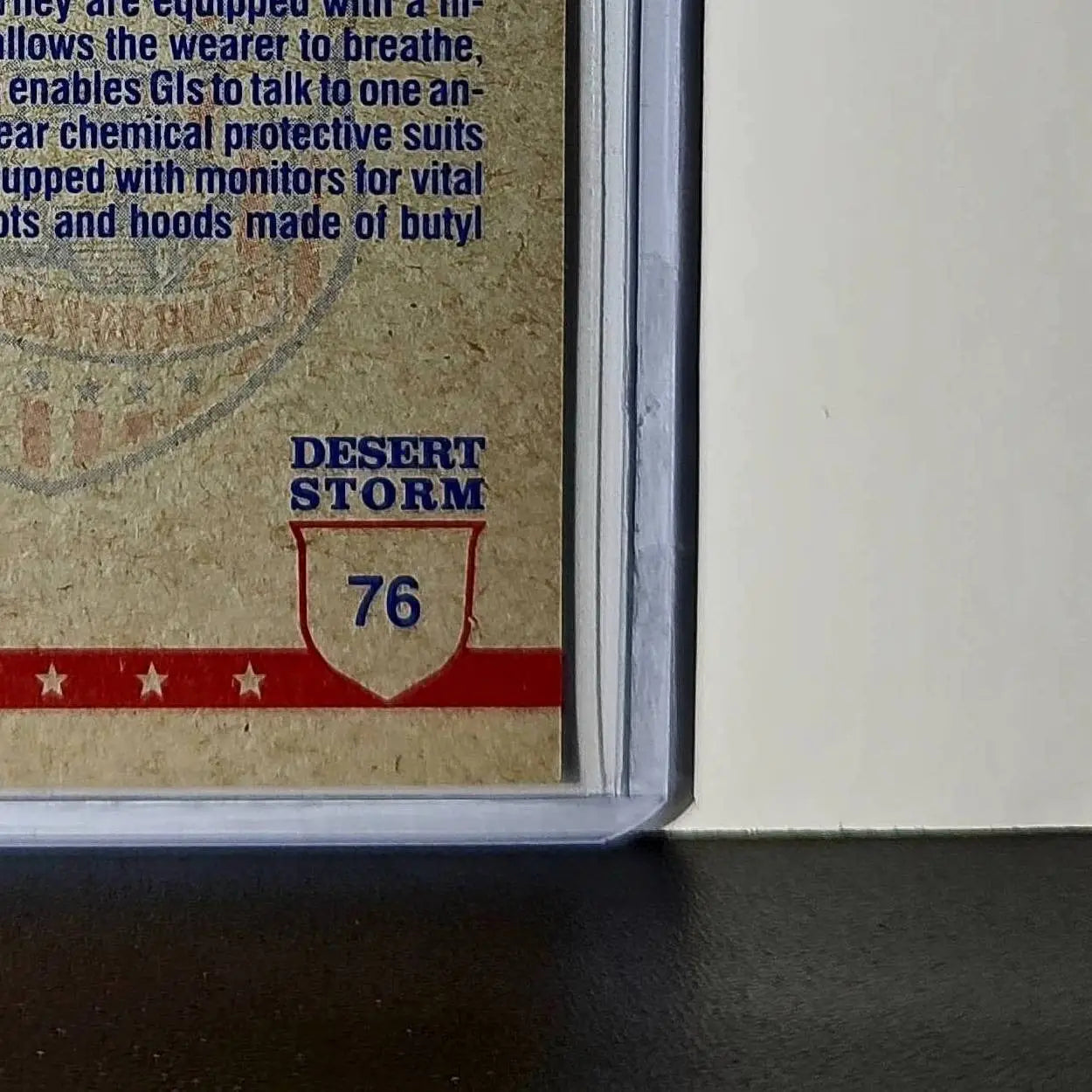Wearing the Gas Mask 1991 Topps Desert Storm #76 Card - Non-Sports Card Single