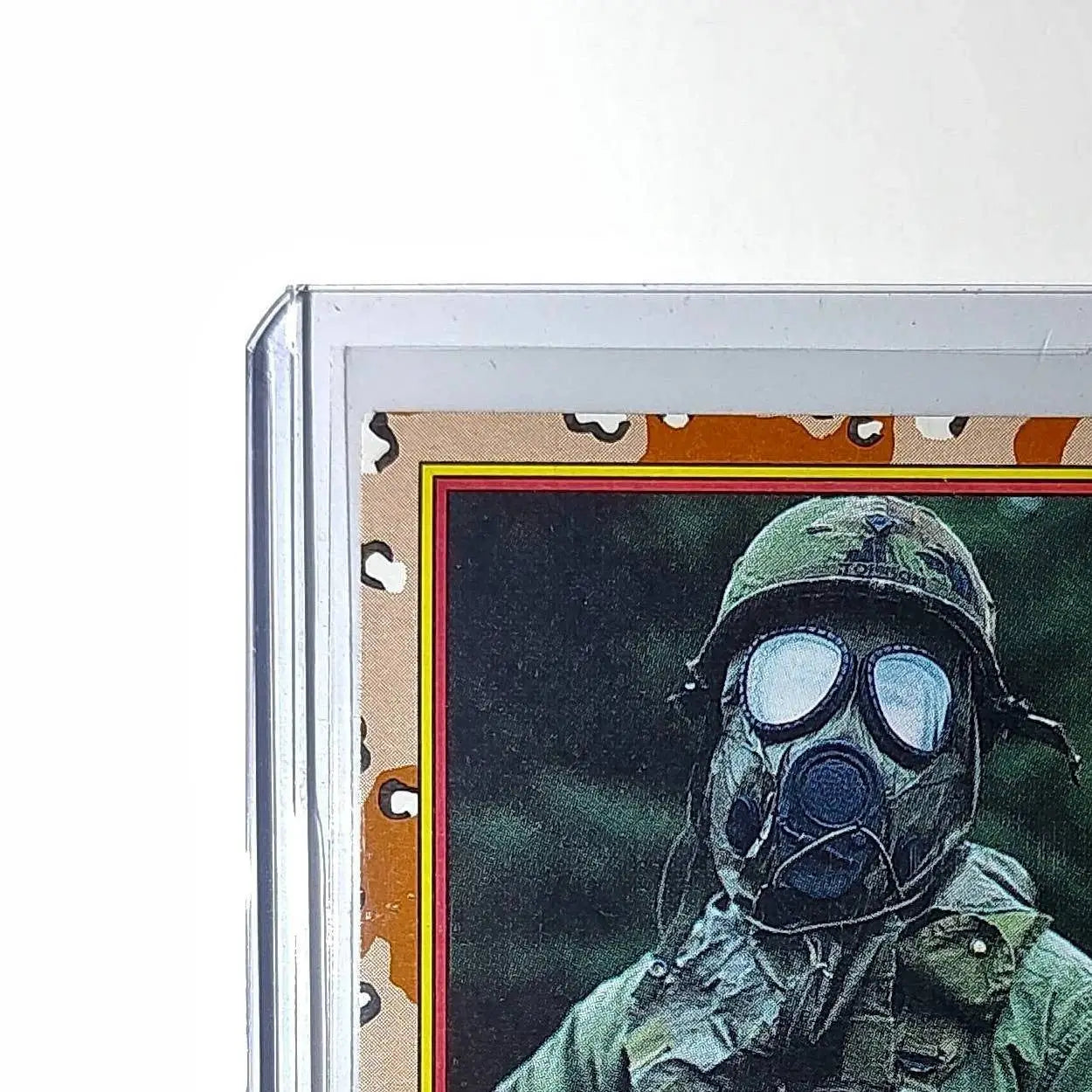 Wearing the Gas Mask 1991 Topps Desert Storm #76 Card - Non-Sports Card Single
