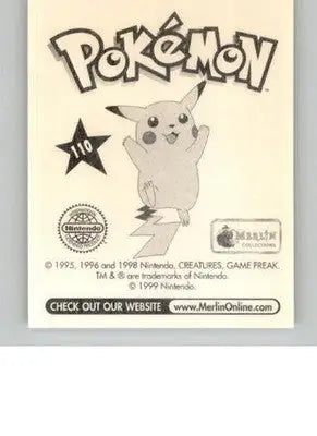 Weezing - 1999 Merlin Pokemon Stickers - #110 - Non_sport - Non-Sports Card Single