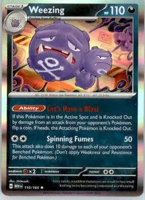 Weezing - SV: Scarlet & Violet 151 - 110/165 - Holo NM - Pokémon Card Single