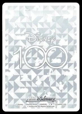 Collectible Weiss Schwarz Grogu card with Disney 100th anniversary logo and character silhouettes