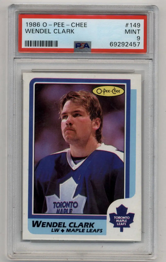 Wendel Clark 1986-87 O-Pee-Chee #149 PSA 9 - Hockey Card Single