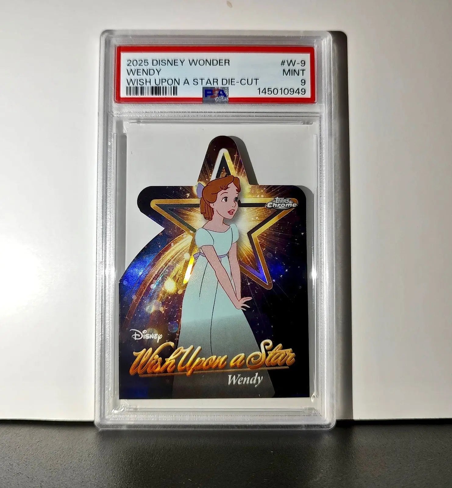 Wendy 2025 Topps Chrome Disney #W-9 Wish Upon A Star Die Cut Peter Pan PSA 9 - Non-Sports Card Single
