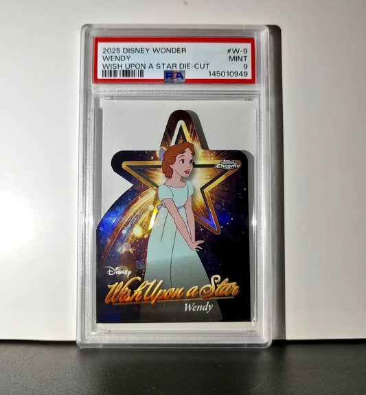 Wendy 2025 Topps Chrome Disney #W-9 Wish Upon A Star Die Cut Peter Pan PSA 9 - Non-Sports Card Single