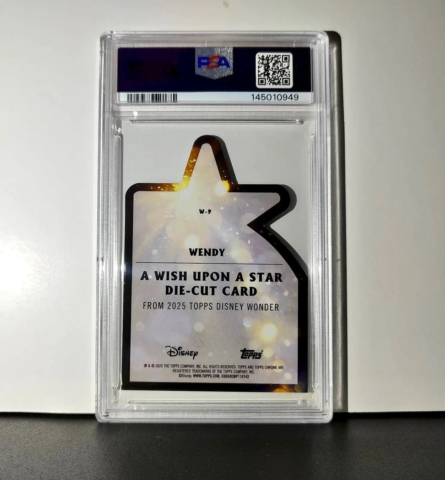 Wendy 2025 Topps Chrome Disney #W-9 Wish Upon A Star Die Cut Peter Pan PSA 9 - Non-Sports Card Single