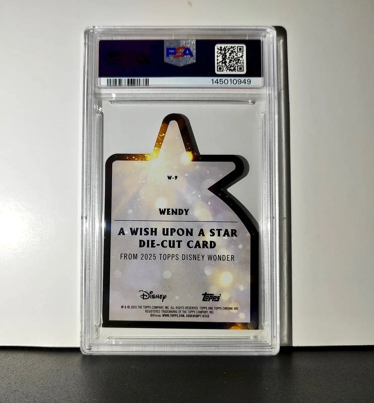 Wendy 2025 Topps Chrome Disney #W-9 Wish Upon A Star Die Cut Peter Pan PSA 9 - Non-Sports Card Single