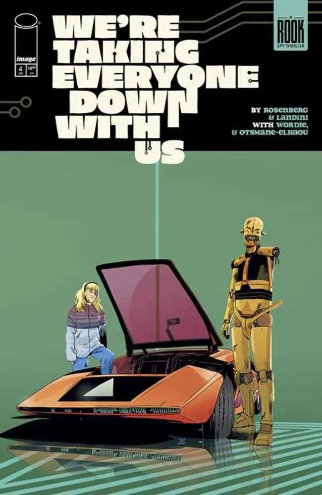 Comic book cover featuring Stefano Landini art for Were Taking Everyone Down With Us #4