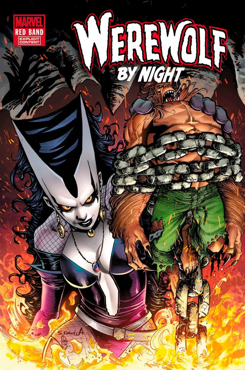 Comic book cover for Werewolf by Night Red Band featuring Sergio Davila variant artwork