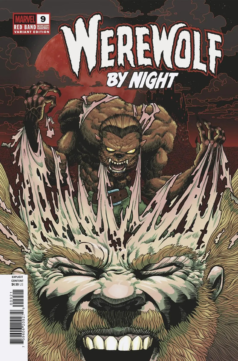 Werewolf By Night Red Band comic book cover in polybag showcasing night red band artwork