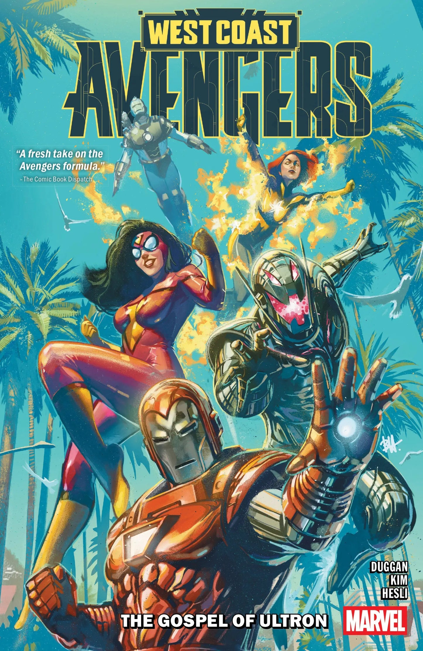 Comic book cover of West Coast Avengers Volume 1 The Gospel Of Ultron featuring West Coast Avengers artwork
