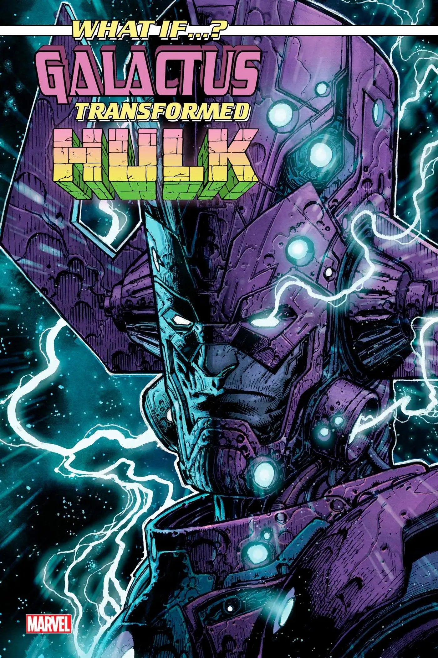 Comic book cover of Galactus Transformed Hulk #1 Stephen Platt Variant with cosmic armor