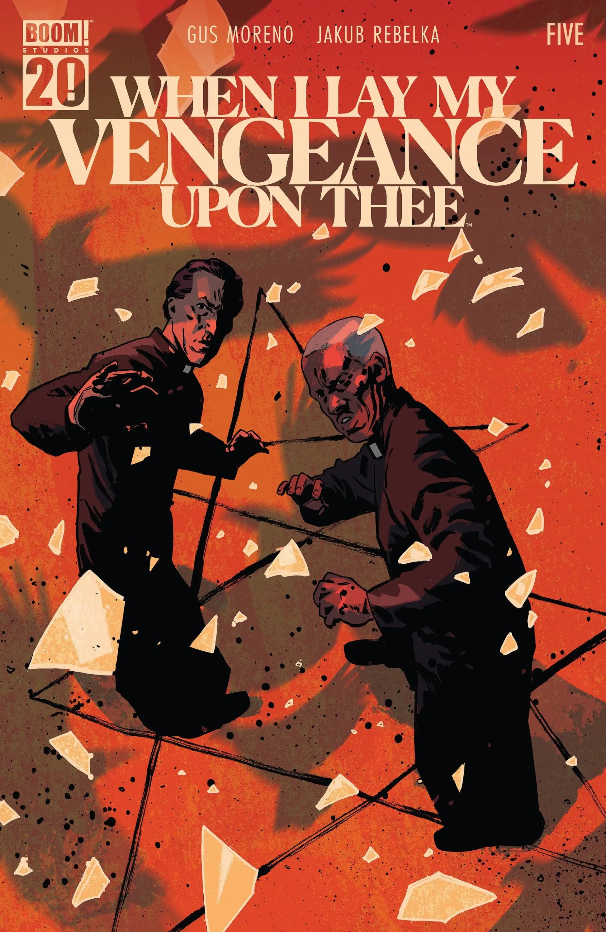Comic book cover of When I Lay My Vengeance Upon Thee #5 B Variant Dressed Phillips featuring Father Stygian