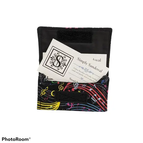 Whimsical Musical Notes design Re-useable *gift card holder * business ID:33298 - General Merchandise