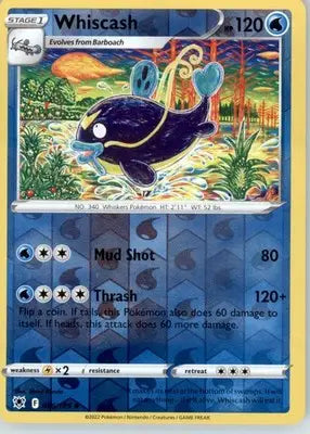 Whiscash - SWSH10: Astral Radiance - Reverse Holo LP - #036/189 - Pokémon Card Single
