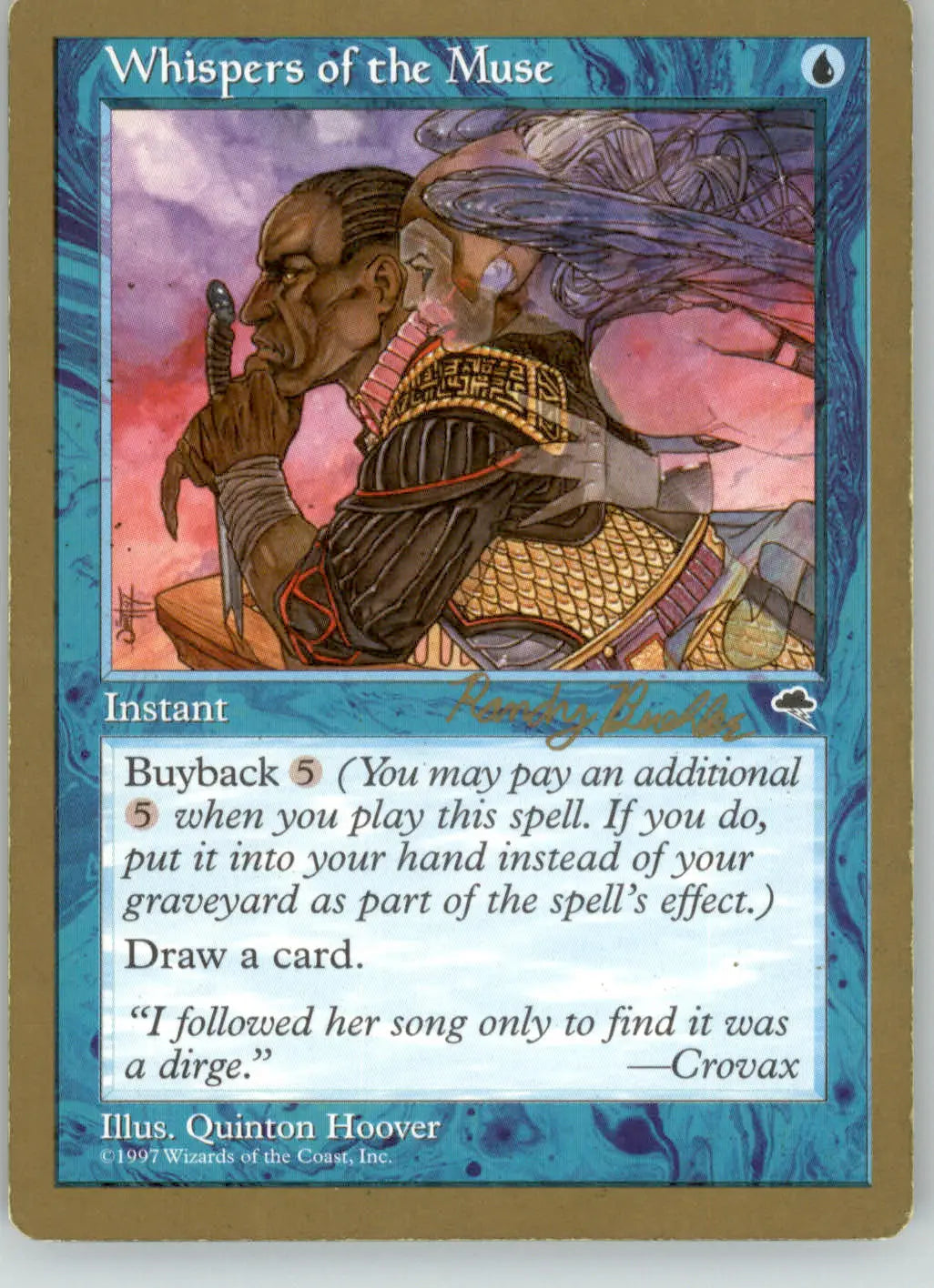 Whispers of the Muse - 1998 Randy Buehler TMP World Championship Decks MP Magic