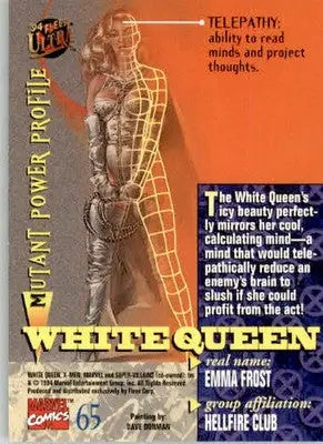 White Queen - 1994 Ultra X-Men - #65 - Non_sport - Non-Sports Card Single