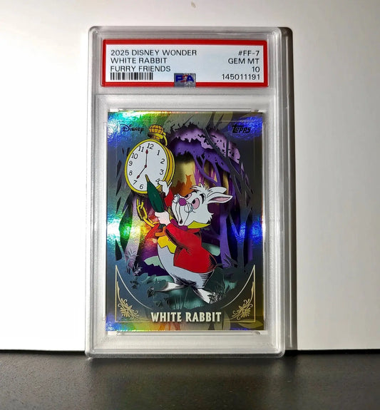 White Rabbit 2025 Topps Disney #FF-7 Furry Friends Card PSA 10 - Non-Sports Card Single