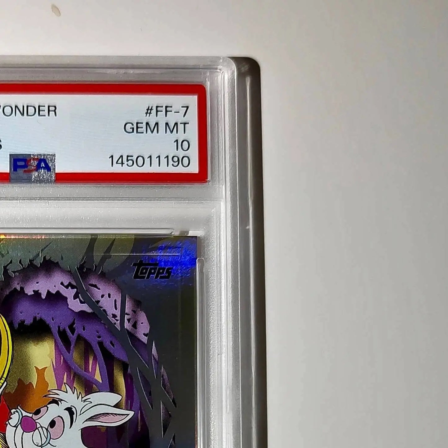 White Rabbit 2025 Topps Disney #FF-7 Furry Friends Card PSA 10 Gem - Non-Sports Card Single