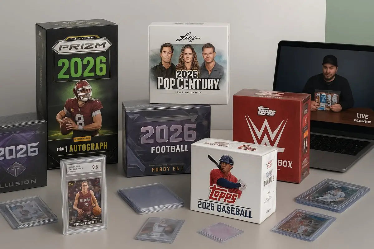 Topps 2026 baseball hobby box with red black branding