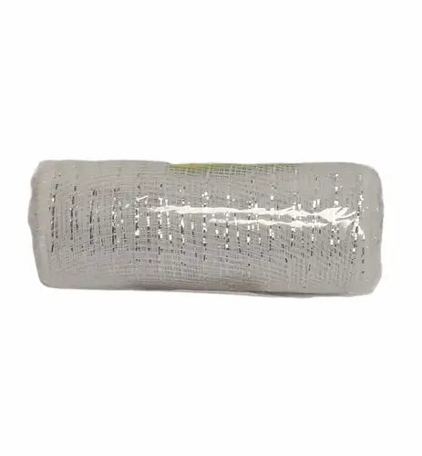 White Silver Mesh Decorative by Floral Garden 6’’ 4yds ID:34644 - General Merchandise